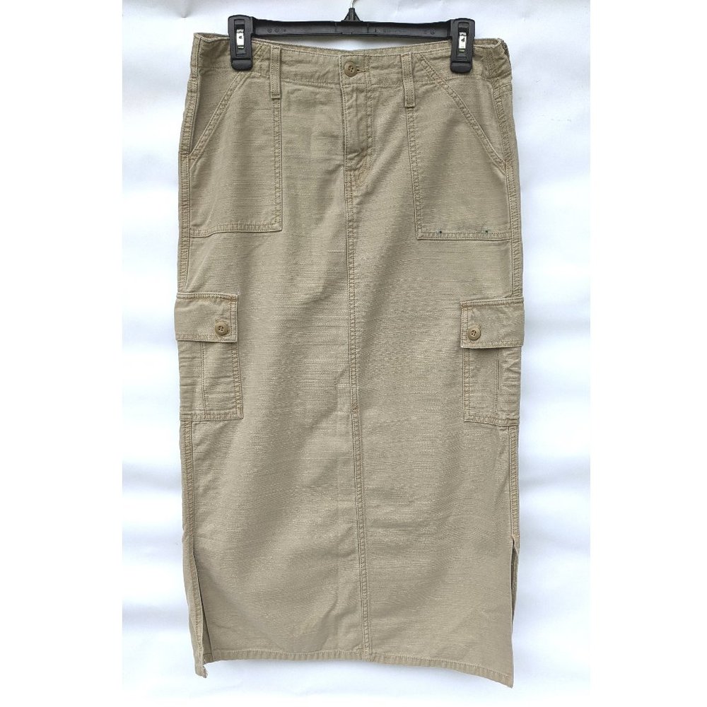Levi Strauss Khaki Tan Straight Maxi Skirt